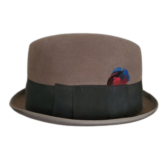 Vintage Rene Menard Gray Trilby Hat Short Brim Wool Felt Fedora Ribbon 7 3/8 - Picture 1 of 10